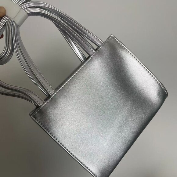 💖💖Telfar Shopping Bag Silver New - Picture 3 of 4